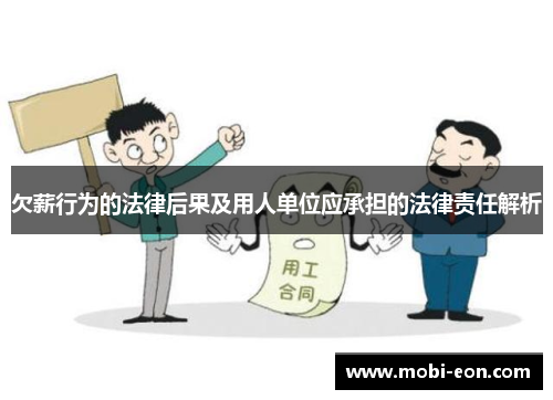 欠薪行为的法律后果及用人单位应承担的法律责任解析