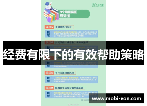 经费有限下的有效帮助策略
