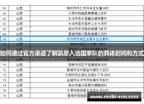 如何通过官方渠道了解凯恩入选国家队的具体时间和方式